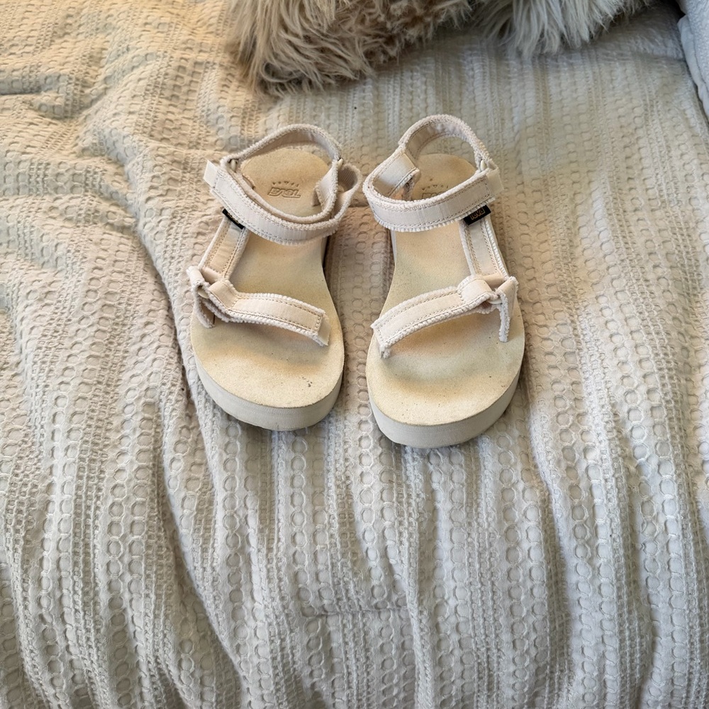 teva cream sandals